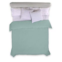 FUNDA NORDICA color aqua - Cama de 150/160 (1 pieza) - 100% algodón - 144 hilos. Gramage: 115