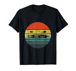 T-shirt per amanti del kayak retrò da pesca Maglietta