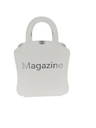 King Home Porte-revues Blanc 26 x 8 x 38 cm