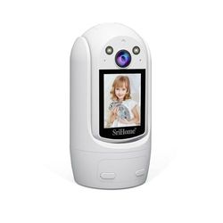 OBA SRIHOME SH060 PTZ Cámara, 2 MP FHD, Pantalla de 2,4 Pulgadas, videollamadas bidireccionales, detección Humana, visión Nocturna