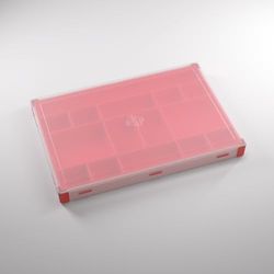 Gamegenic Token Silo XL Convertible - Soluzione versatile per accessori da gioco da tavolo, 15 vassoi rimovibili in 5 diverse dimensioni, scatola per gettoni impilabile, colore rosso, realizzato
