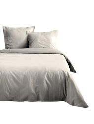 Lovely Casa - Påslakan - storlek 240 x 220 cm - 100% Oeko-Tex certifierad bomull - elfenbensfärg - modell Eden - sängkläder för hem - perfekt dubbel drottning eller standard