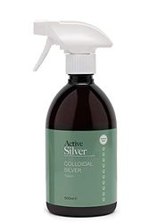 Active Silver Animal Care Colloidal Silver Spray, 500ml bottle with Trigger Spray, 10ppm Premium Quality UK Colloidal Silver for pet care