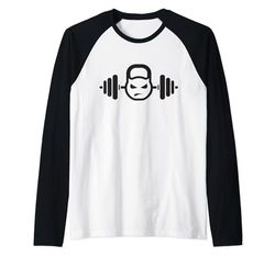 Divertente design per allenamento in palestra, maglietta da fitness Maglia con Maniche Raglan