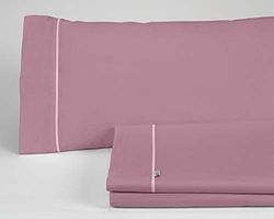 Juego de sábanas liso color cuarzo - Cama de 150 (3 stuks) - 50% Algodón / 50% polyester - 144 Hilos Gramage: 115