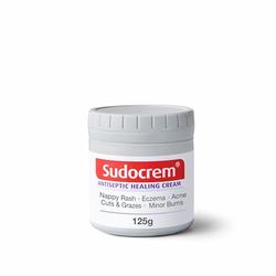 Sudocrem® Antiseptic Healing Cream, Zinc Oxide Cream for Nappy Rash, Eczema, Acne, and Minor Burns, 125g (Pack of 1)