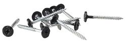 FIBROTECH 1936643 - Tornillos para paneles (100 unidades, 5,0 x 45 mm, PH2 Phillips, accesorios para placas acústicas, sonido ambiental, revestimiento de pared, insonorización), color negro