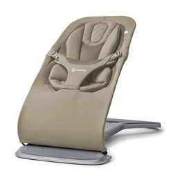 Ergobaby 3-in-1 Evolve Bouncer, Ergonomisch baby wipstoeltje voor pasgeborenen van geboorte tot peuter, babyschommel met inzetstuk voor pasgeborenen (2,5 kg - 13,2 kg), Soft Olive