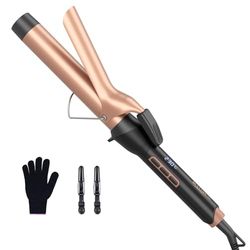 BESTOPE PRO Boucleur a Cheveux 25mm, Fer a Boucler en Céramique Antistatique, Fer a Friser écran LCD 80-230°C, Chauffe Rapide, pour des boucles naturelles et lâches