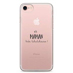 Zokko Beschermhoes voor iPhone 8, motief Maman zeer Tschimmer, maat iPhone 8, zacht, transparant, zwarte inkt.