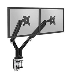 Vantage Premium Duo Monitor Mount (VESA 75 & 100, 2X 2-9 kg, voor 17-32 inch beeldschermen, met gasveer, draaibaar, kantelbaar, draaibaar) zwart