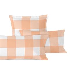 Gingham Funda de almohada 50x75 cm (x2) (Cama 150/160) Melocotón