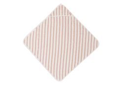 Jollein 534-514-67099 Ręcznik z kapturem Stripe frotte różowy/biały (75 x 75 cm)