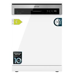 Cecotec Lavavajillas 60cm Independiente Bolero Aguazero 6500 C. 15 Cubiertos, 3ª Bandeja, 6 Programas con Dual Zone Wash, Dry+, Auto Open, Media Carga, Comienzo Diferido, Motor Inverter Plus