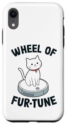 Wheel Of Fur-Tune Cat On Robot Vacuum Cleaner Cat Case for iPhone XR