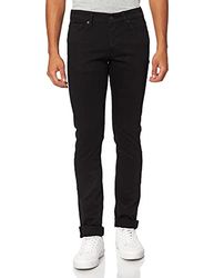 JACK & JONES Male Slim Fit Jeans Glenn ICON JJ 177 50SPS, Black Denim 2, 36W x 36L