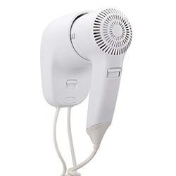 Bakaji Haardroger voor wandmontage, haardroger voor badkamer, vermogen 1200 W, dubbele snelheid, naar keuze, kleur wit, voor huis en hotel