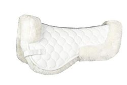 HKM Echt-lammfell-sattelkissen, per Sella e Briglia. Unisex Adulto, Bianco, Taglia Unica