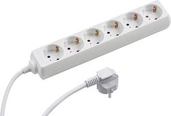 Meister 7430040 - Tira de potência de 6 vezes, 5 m, branco,