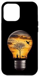 Custodia per iPhone 15 Pro Max Lampadina Yoga Tramonto Cool Tees yoga posa pacifica Meditazione