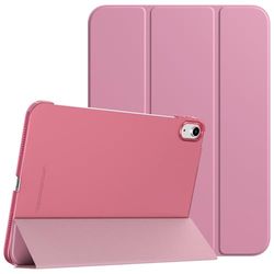 TiMOVO Case for iPad (A16) 11th Generation 11 Inch 2025/iPad 10th Generation 10.9 Inch 2022, Slim Stand Cover with Hard Translucent Back, Support Touch ID, Auto Wake/Sleep, Fondant Pink
