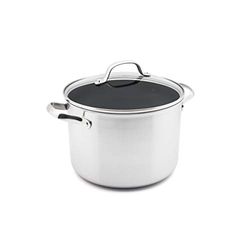 GreenPan Venice Bi-Ply 24 cm/7.7L Marmite avec Couvercle en Verre, 100% Sans PFOA/PFA, Revêtement Antiadhésif Sain en Céramique, Pour Induction/Four/Lave-Vaiselle, Acier Inoxydable