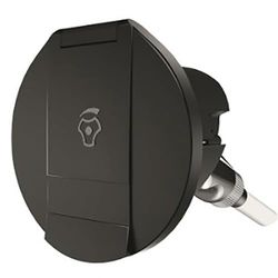 MIXER TAP+BLACK ROUND COVER
