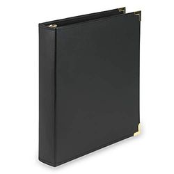 Classic Collection Ring Binder Portfolio, 11 x 8-1/2, 1-1/2" Capacity, Black