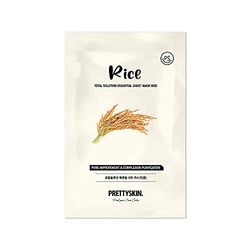 Pretty Skin Total Solution Essential Sheet Peel Off Face Mask - Rice - Purifying Pore Care for Healthier Skin - 23g
