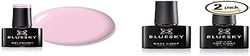 Bluesky Gel Nail Polish, Winter Glow 80611, Blush, Pale, Pink,and No Wipe Top Coat and Base Coat, Soak Off LED UV Gel Nail Polish Set, Long Lasting, Shiny, High Gloss Finish, Clear, 2 x 10ml Bottles