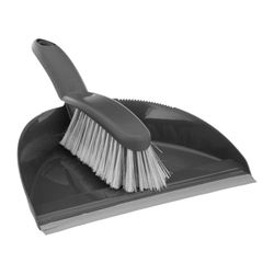 Dustpan and Brush Set Plastic Grey 5 five simply smart