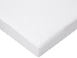 Drie kilo zeven matrasbeschermers uit flanel wit 70 x 140 cm