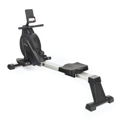 TREXO Vogatore con sistema di resistenza magnetica 1 – 16, volano 3,5 kg, struttura stabile, ergometro, cyclette nero RM100