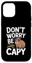 Don't Worry Be Capy Funny Cool Capybara Sunglasses Custodia per iPhone 12/12 Pro