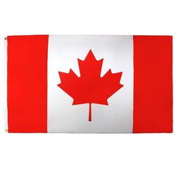 AZ FLAG - Drapeau Canada - 90x60 cm - Drapeau Canadien 100% Polyester Avec Oeillets Métalliques Intégrés - Pavillon 50 g