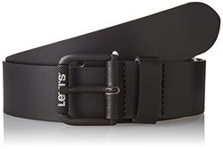 Levi's Textured Roller Buckle Belt Cinturón, Regular Black, 105 para Hombre