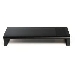 Glowster Supporto per Monitor con HUB a 4 Porte e Ricarica Qi, Ideale per ottimizzare Lo Spazio di Lavoro e Migliorare l'ergonomia.