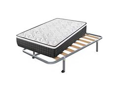 Cama express Colchón Viscoelastico Origin + Somier Hades con 4 Patas Cuadradas 32 cm, Medida : 105 x 200 cm