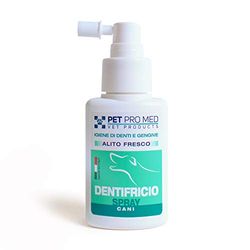 Virosac PetProMed Dentifrice Spray – Idéal pour l'hygiène des dents et des gencives du chien – 1 flacon de 50 ml avec extrait d'ananas et de menthe