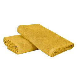 Ruggeri - Juego de 2 Toallas de Ducha y baño 70 x 140 cm - 100% Puro algodón Extra Suave - Colección Toallas - Let's Color! (Amarillo)