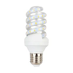 VoltShine Bombilla LED E27 9W con diseño de espiral, eficiente y de larga duración, ideal para iluminación en hogares y oficinas.