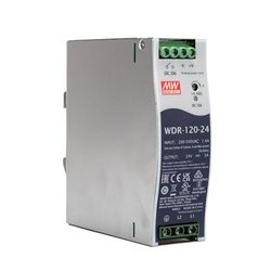 Mean Well WDR-120-24 DIN-rail-voeding (DIN-rail) 24 V/DC 5 A 120 W 1 x