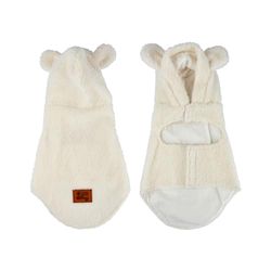 SONDEY Paris Prix - Giacca in peluche per cani, 35 cm, colore: ecru