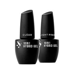 YES!YOU 10in1 Set: 2-piece set of 10in1 Hybrid Gel (clear and light pink)