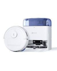 ECOVACS DEEBOT MINI Robot Aspirapolvere Lavapavimenti, 9000Pa, ZeroTangle 2.0, TrueMapping 2.0, Asciugatura ad Aria Calda 45°C, Svuotamento Automatico, Lavaggio Profondo Intelligente, Blu