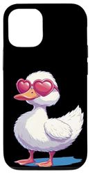 Carino anatra con occhiali da sole costume per adulti e bambini Custodia per iPhone 12/12 Pro