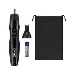 WAHL 2 in 1 Detail Trimmer, trimmer orecchie, trimmer naso e viso, alimentato a batteria, testine lavabili, impugnatura confortevole, custodia da viaggio, testine lavabili a lunga durata