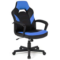 IntimaTe WM Heart Chaise Gaming, Fauteuil Gamer Ergonomique, Chaise de Bureau à Domicile, Chaise d'Ordinateur, 48 x 50 x 115cm (Bleu)