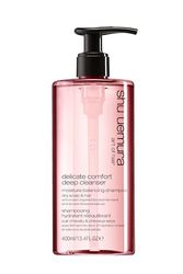 Shu Uemura, Delicate Comfort Moisture Balancing Shampoo Deep Cleanser, Dry Scalp & Hair, Enriched with Onsen Inspired Bio-Tech Ferments & Double-Flowered Sakura, Cleanses, Balances & Hydrates, 400ml