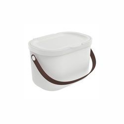 Rotho Babydesign pojemnik na pieluchy YUMA - odporny na zapachy pojemnik na pieluchy wykonany z plastiku pochodzącego z recyklingu, higieniczny i przyjazny dla środowiska, biały